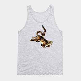 Leaping and Jumping Japanese Tiger Tank Top